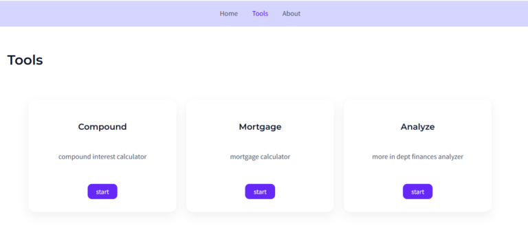 More financial tools are coming soon!